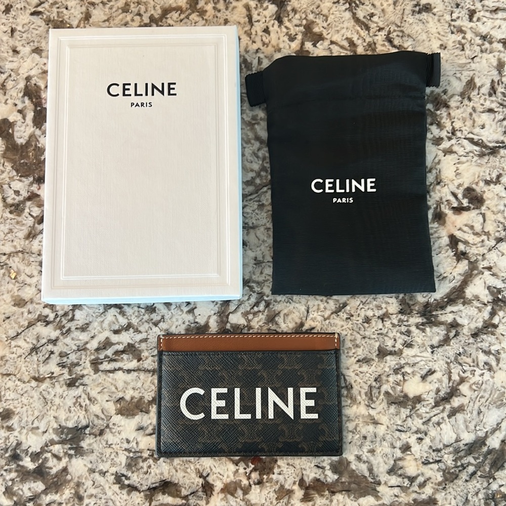 CELINE CARD HOLDER IN TRIOMPHE CANVAS - Picture 5 of 10